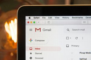 Image of Google mail interface on a screen